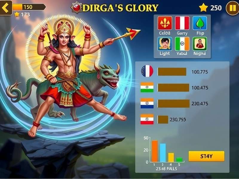Chart showing Durga S Glory download statistics in India