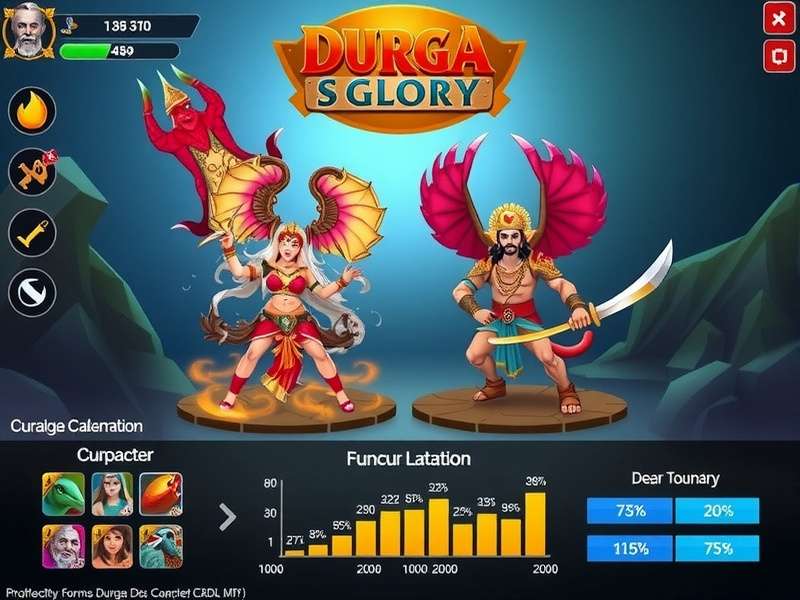 Durga S Glory gameplay screenshot showing combat with mythological creatures